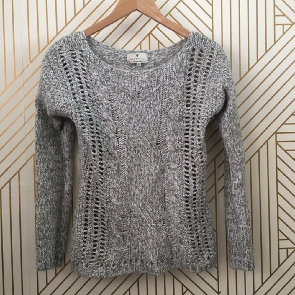⭐️ $5 Barretti Women's Sweater Solid Gray Wool Alpaca Woven Long Sleeve M